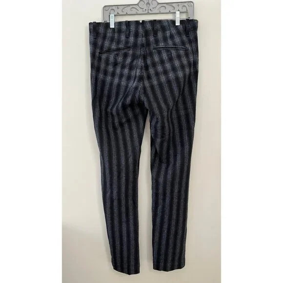 MYTHS PLAID DEGRADE WOOL DRESS PANTS 31 - Picture 6 of 10
